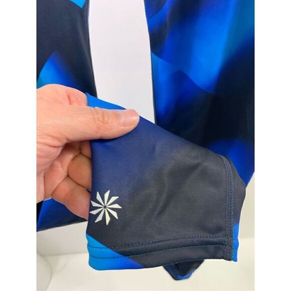 Athleta Geometric Blue Leggings Size S - Picture 7 of 12